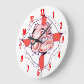 Horloge murale de Bulldog anglais (Angle)