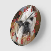 Horloge murale de Bulldog anglais personnalisé (Angle)