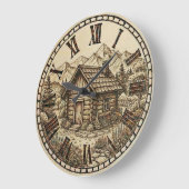 Horloge murale de cabane (Angle)