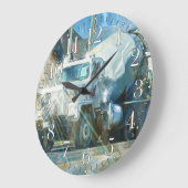 Horloge murale de camion de ciment blanc (Angle)