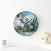 Horloge murale de camion de ciment blanc (Maison)