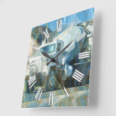 Horloge murale de camion de ciment blanc (Angle)