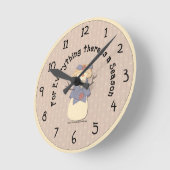 Horloge murale de campagne d'hiver (Angle)