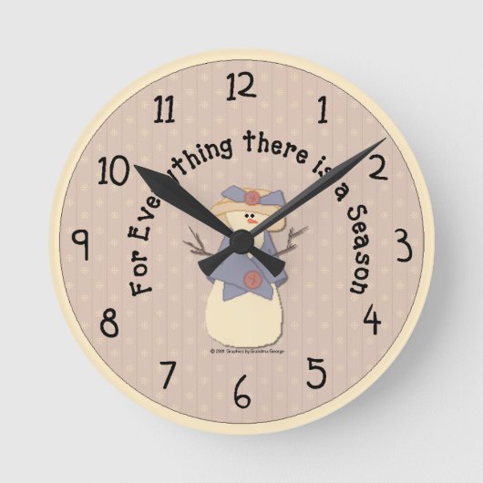 Horloge murale de campagne d'hiver (Recto)