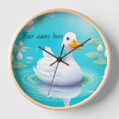 Horloge murale de canard, acrylique Carré de 27,3 (Recto)