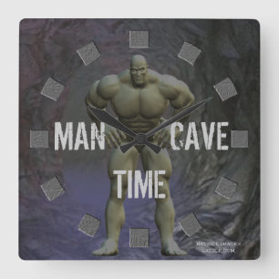 Horloge murale de caverne d'homme