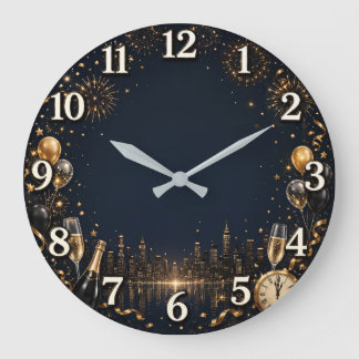 Horloge murale de célébration du Nouvel An élégant