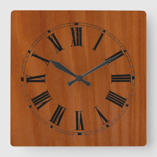Horloge murale de cerise souillée par bois