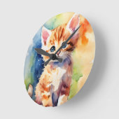 horloge murale de chat Extraordinaire (Angle)