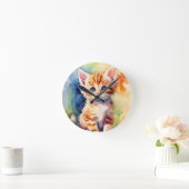 horloge murale de chat Extraordinaire (Maison)