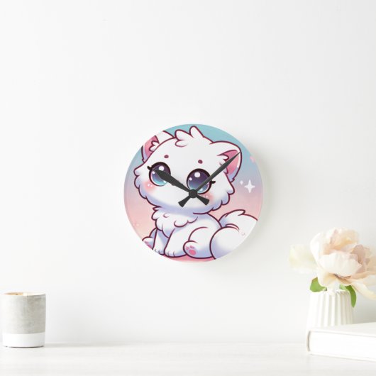 Horloge murale de chats Kawaii (Maison)