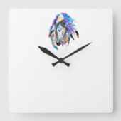 Horloge murale de cheval coloré (Recto)