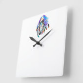 Horloge murale de cheval coloré (Angle)