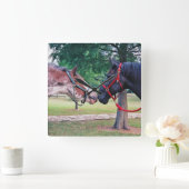 Horloge murale de chevaux de trait (Maison)