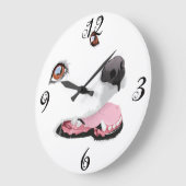 Horloge murale de chien blanc (Angle)