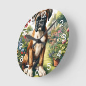 Horloge murale de chien de boîte mignonne (Angle)