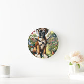 Horloge murale de chien de boîte mignonne (Maison)