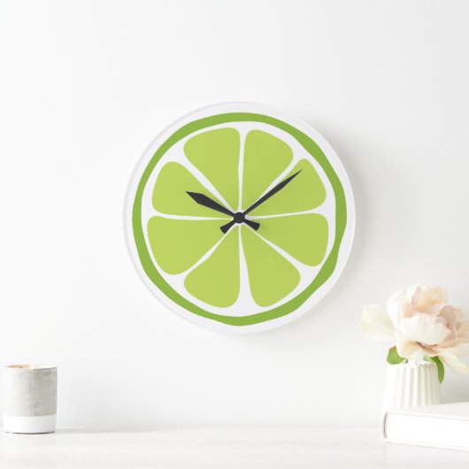 Horloge murale de citron vert (Maison)