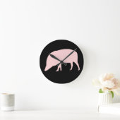 Horloge murale de cochon rose (Maison)