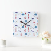 Horloge murale de collage nautique (Maison)