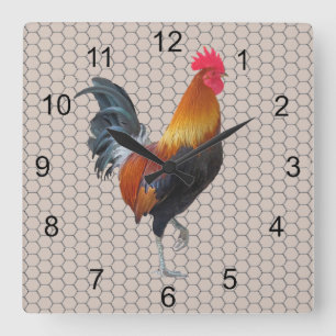 Horloge murale de conception de coq de structure c