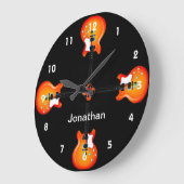 Horloge murale de conception de guitares (Angle)