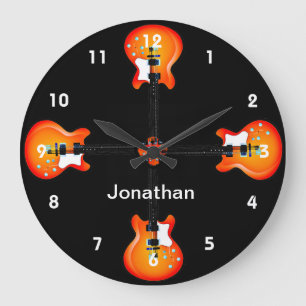 Horloge murale de conception de guitares