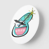 Horloge murale de conception de logiciels de cuisi (Angle)