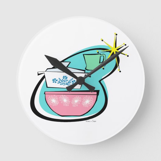 Horloge murale de conception de logiciels de cuisi (Recto)