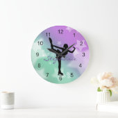 Horloge murale de conception de patinage sur glace (Maison)