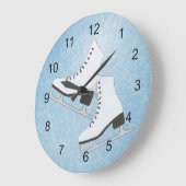 Horloge murale de conception de patins de glace (Angle)