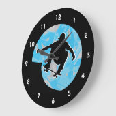 Horloge murale de conception de skis (Angle)
