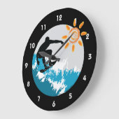 Horloge murale de conception de surf (Angle)