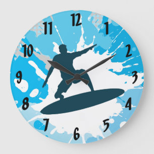 Horloge murale de conception de surf