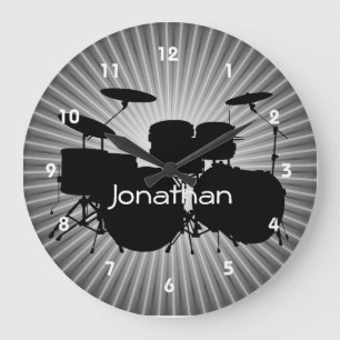 Horloge murale de conception de tambour