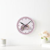 Horloge murale de conception du thé de la fille (Maison)