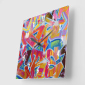 Horloge murale de conception Graffiti (Angle)