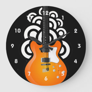 Horloge murale de conception guitare