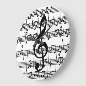 Horloge murale de conception musicale (Angle)
