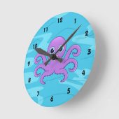 Horloge murale de conception octopus mou (Angle)