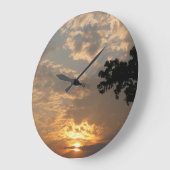 Horloge murale de coucher du soleil (Angle)
