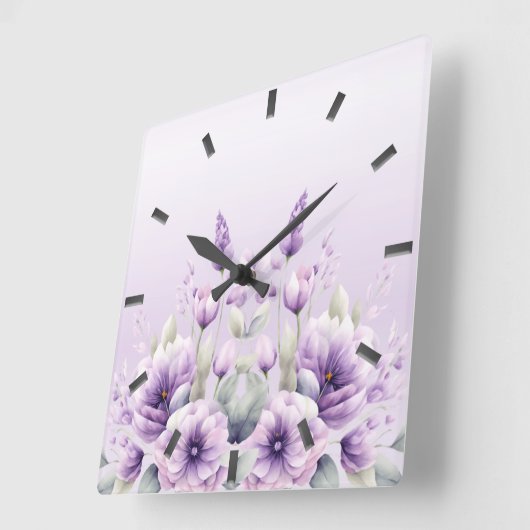 Horloge murale de couleur pourpre (Angle)