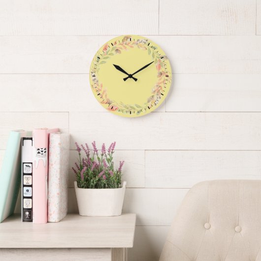 Horloge murale de couronne feuille (Salle de lecture)