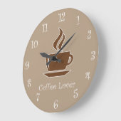 Horloge murale de cuisine avec thème du café (Angle)