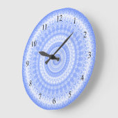 Horloge murale de cuisine bleue et blanche (Angle)