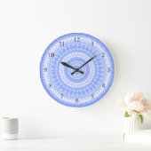 Horloge murale de cuisine bleue et blanche (Maison)