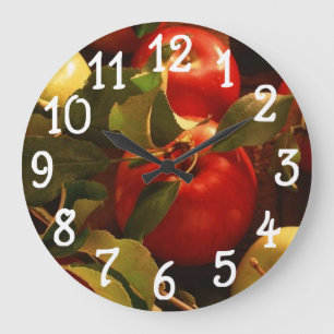 Horloge murale de cuisine de conception de pommes