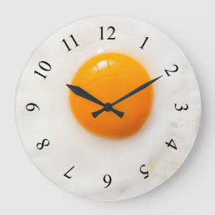 horloge murale de cuisine d'oeuf au plat