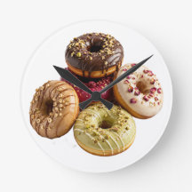 Horloge murale de cuisine Donuts Gourmet | Boulang