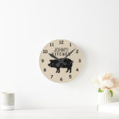 Horloge murale de cuisine personnalisée avec logo  (Maison)